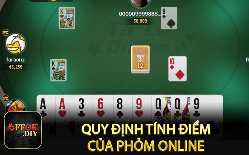 Quy định tính điểm của phỏm online